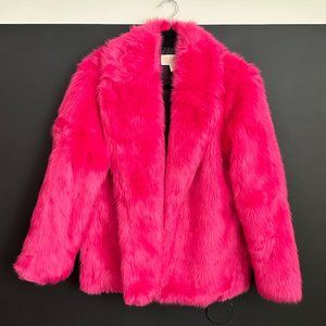 Hot Pink Fur Coat